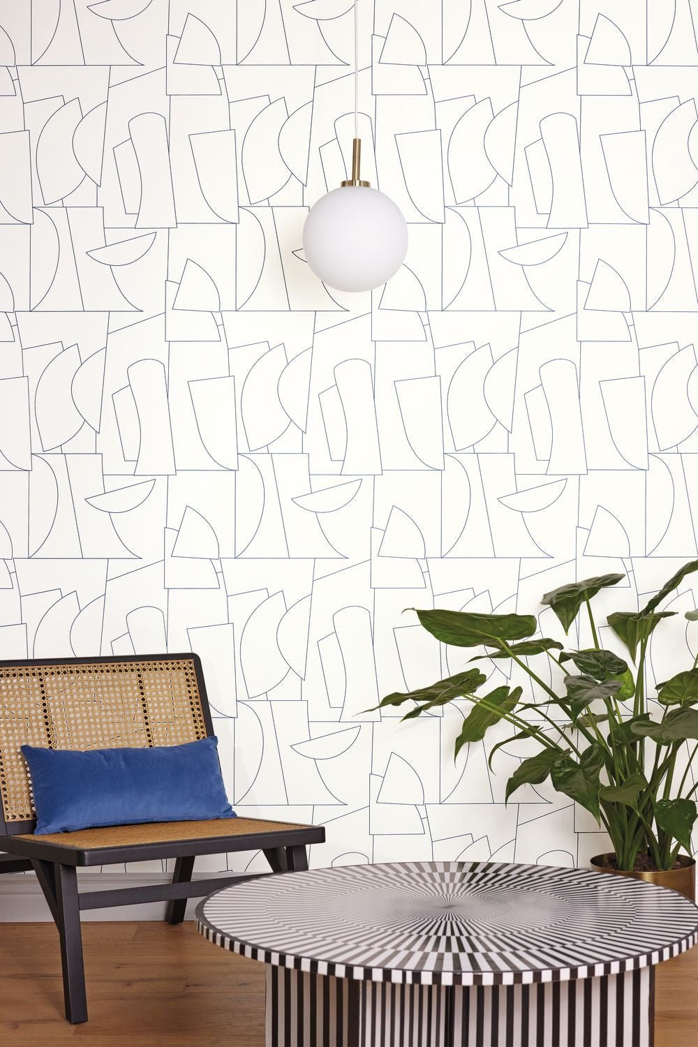 Edges Wallpaper - Bleu Electrique - Caselio - 105020988 - Premier Wallcovering