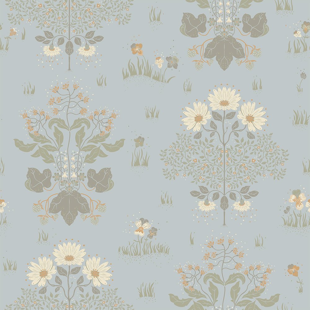 Edla Wallpaper - Light Blue - Midbec - 83132 - Premier Wallcovering