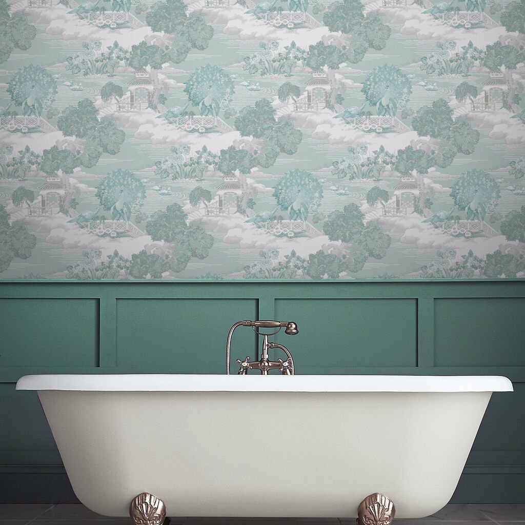 Edo Wallpaper - Mint - Graham & Brown - 107884 - Premier Wallcovering