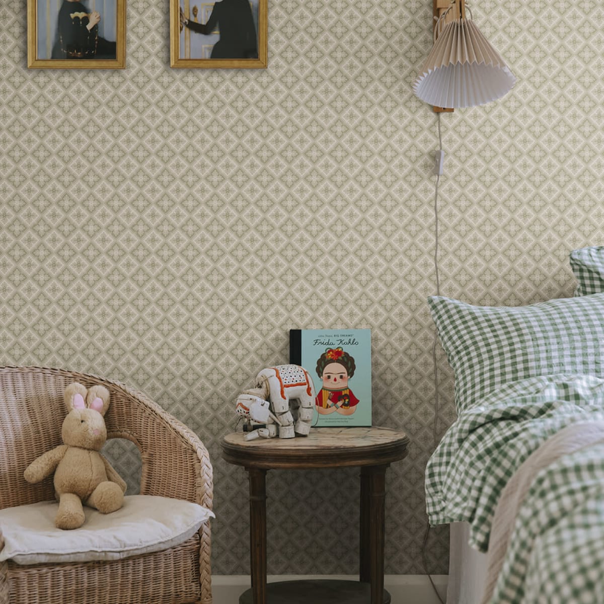 Edvin Wallpaper - Green - Sandberg - S10455 - Premier Wallcovering