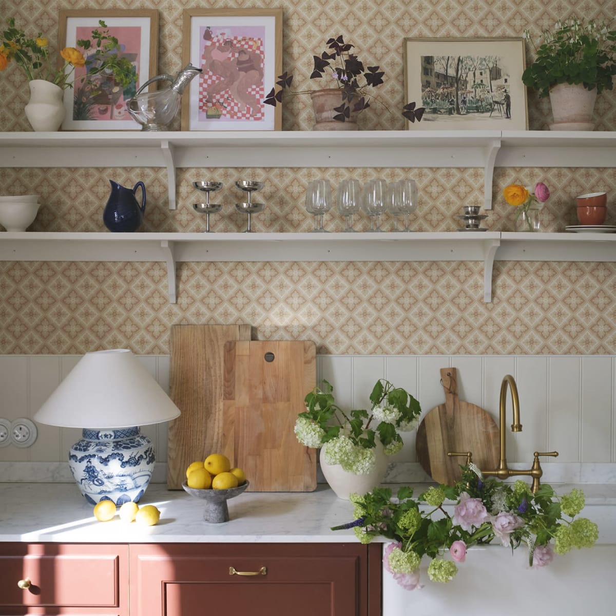 Edvin Wallpaper - Terracotta - Sandberg - S10454 - Premier Wallcovering