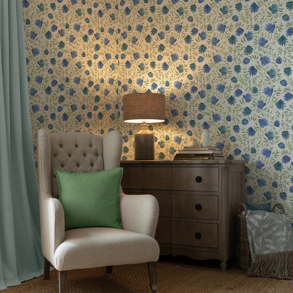 Elai Wallpaper - Denim - Voyage Maison - ELAI/WPO/DEN - Premier Wallcovering