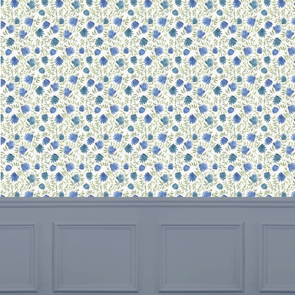 Elai Wallpaper - Denim - Voyage Maison - ELAI/WPO/DEN - Premier Wallcovering