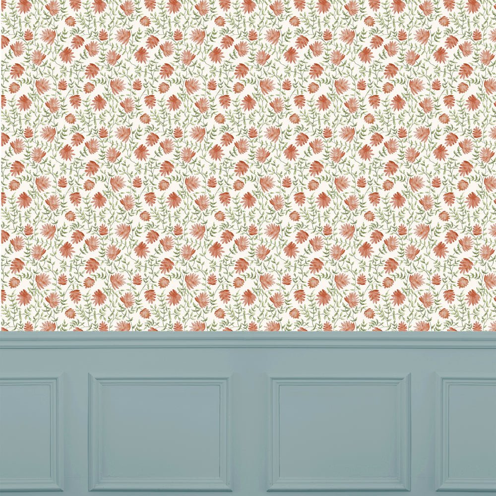 Elai Wallpaper - Terracotta - Voyage Maison - ELAI/WPO/TER - Premier Wallcovering