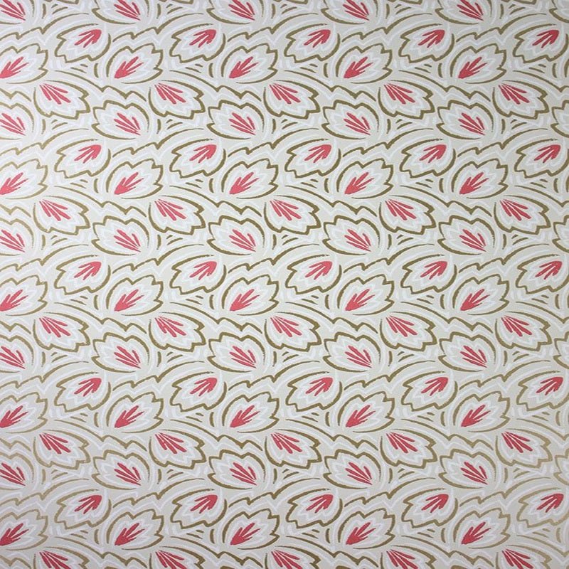 Elcho Wallpaper - Stone/Coral - Nina Campbell - NCW4122-04 - Premier Wallcovering