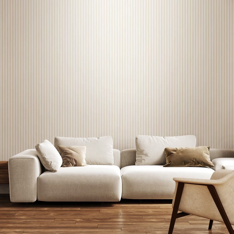 Elegance Chalk Stripe Wallpaper - Linen - Hoopla Walls - HWA1257W - Premier Wallcovering