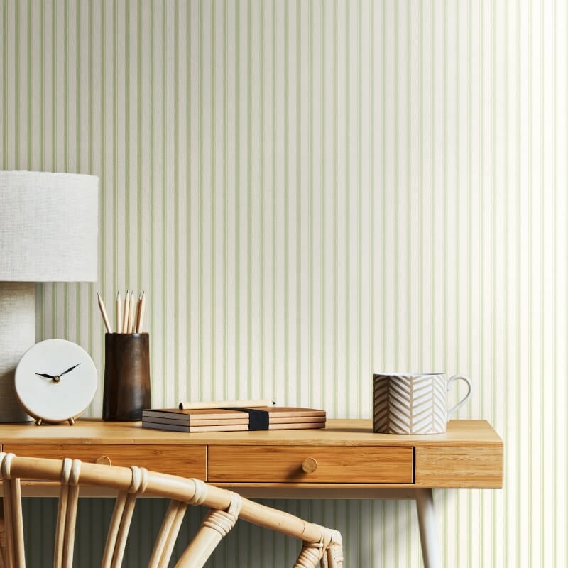 Elegance Chalk Stripe Wallpaper - Apple - Hoopla Walls - HWA1258W - Premier Wallcovering