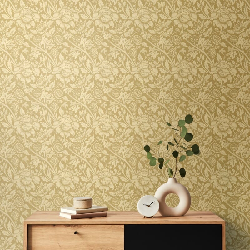 Elegance Damask Trail Wallpaper - Hemp - Hoopla Walls - HWA1243W - Premier Wallcovering