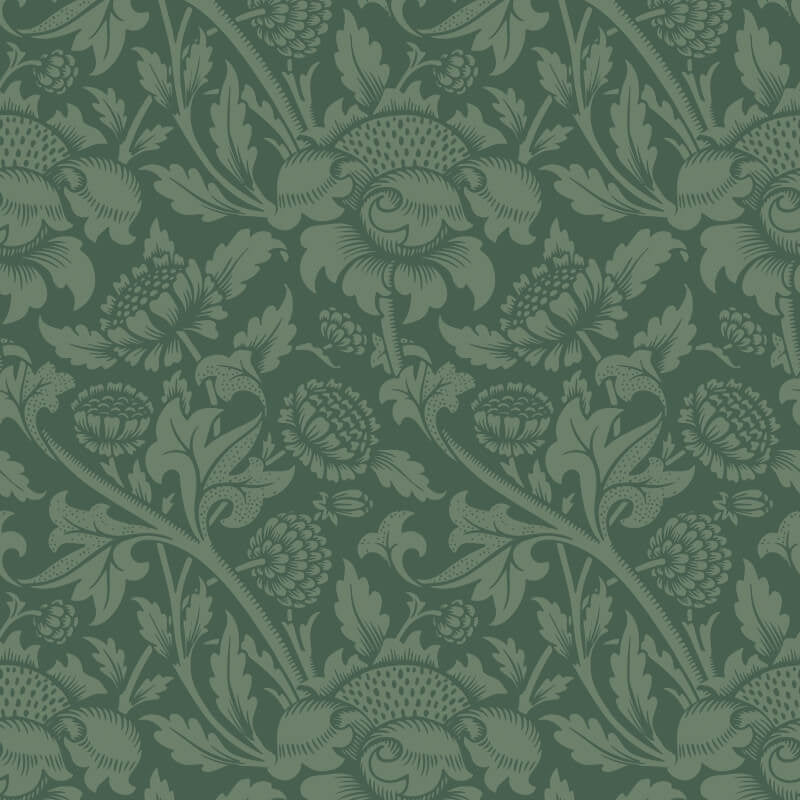 Elegance Damask Trail Wallpaper - Forest Green - Hoopla Walls - HWA1246W - Premier Wallcovering