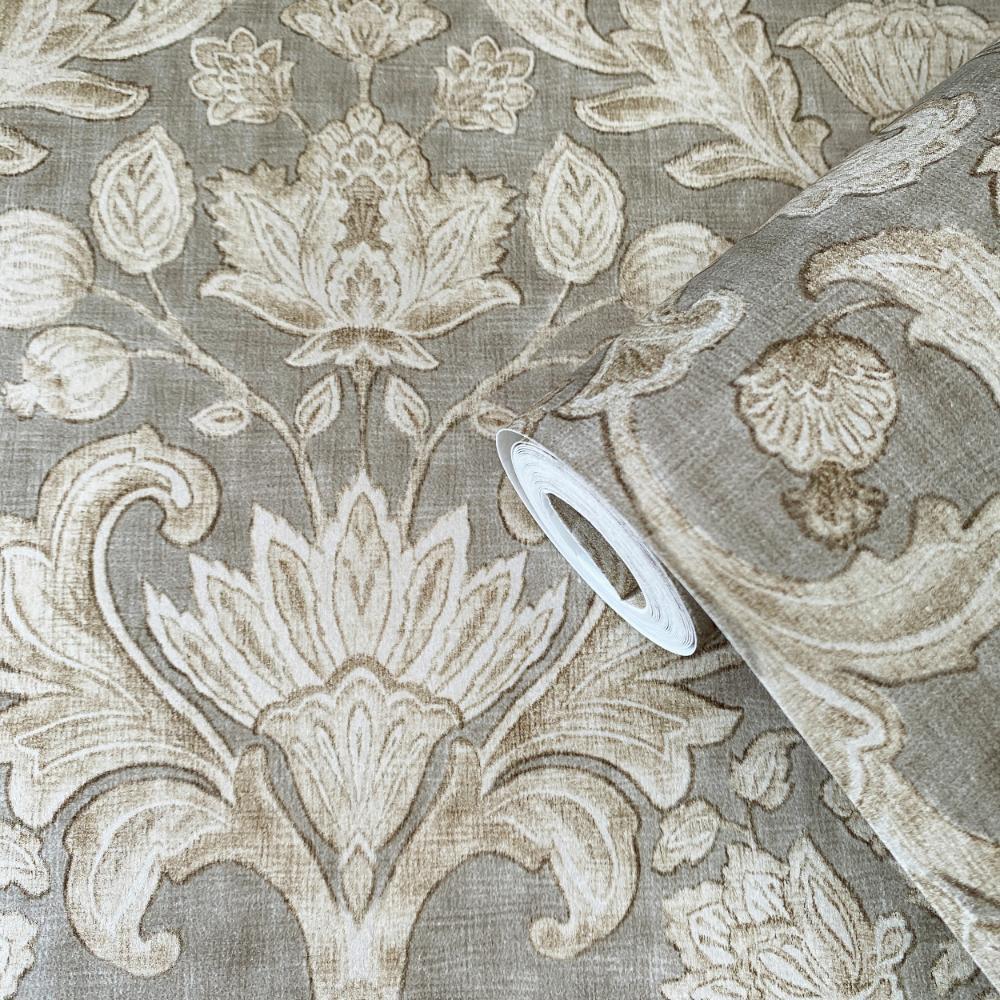 Elegance Damask Wallpaper - Bronze Brown - Galerie - DWP0354 - 02 - Premier Wallcovering