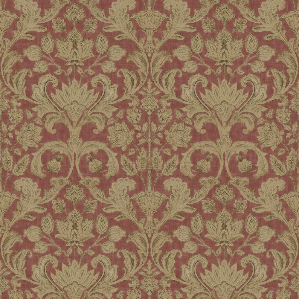 Elegance Damask Wallpaper - Red / Bronze Brown - Galerie - DWP0354 - 06 - Premier Wallcovering
