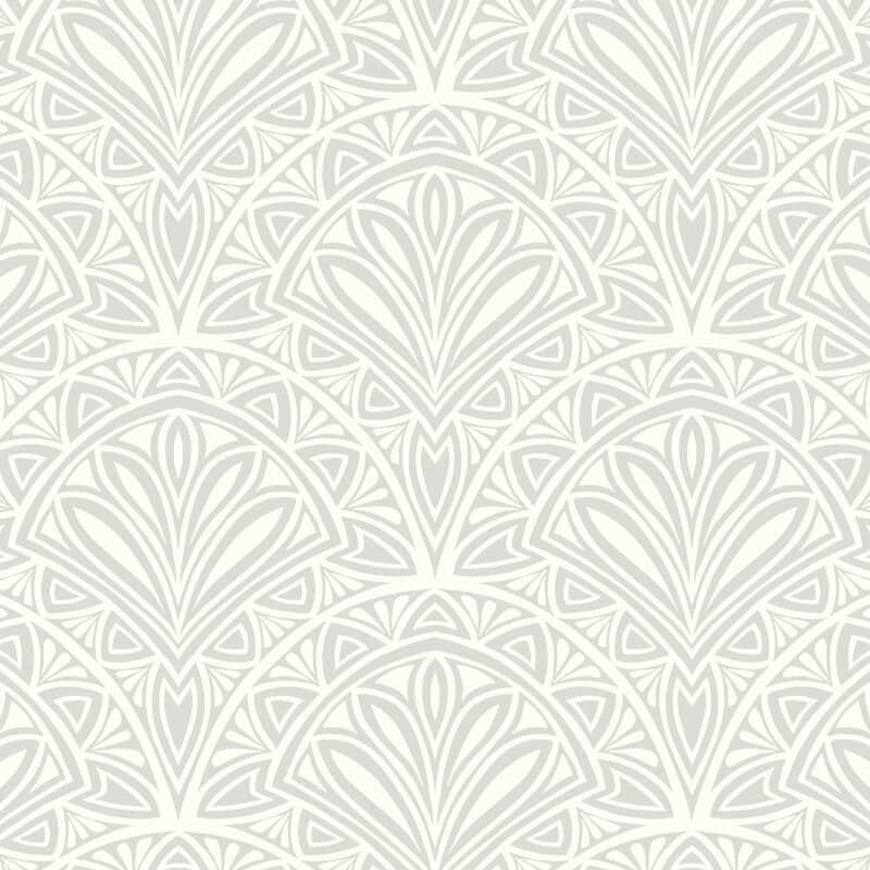 Elegance Deco Fan Wallpaper - Grey - Hoopla Walls - HWA1026W - Premier Wallcovering