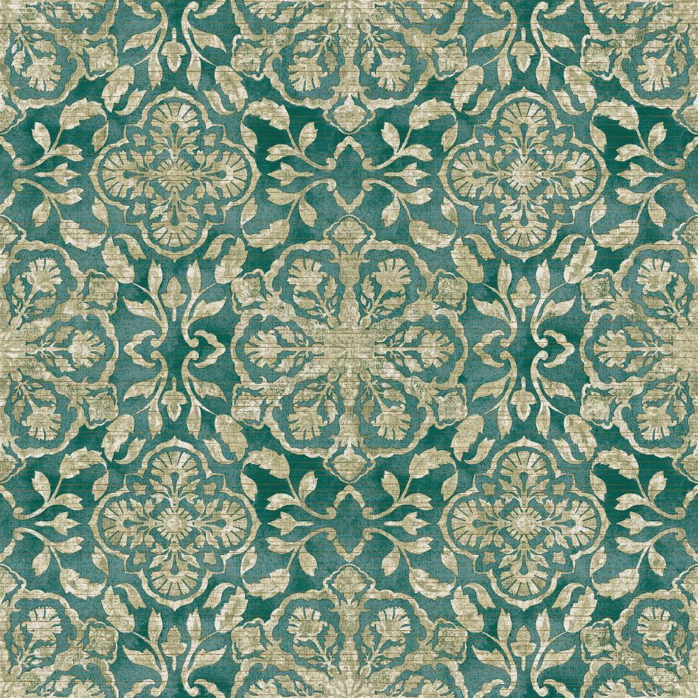Elegance Floral Stripe Wallpaper - Green / Beige - Galerie - DWP0353 - 05 - Premier Wallcovering