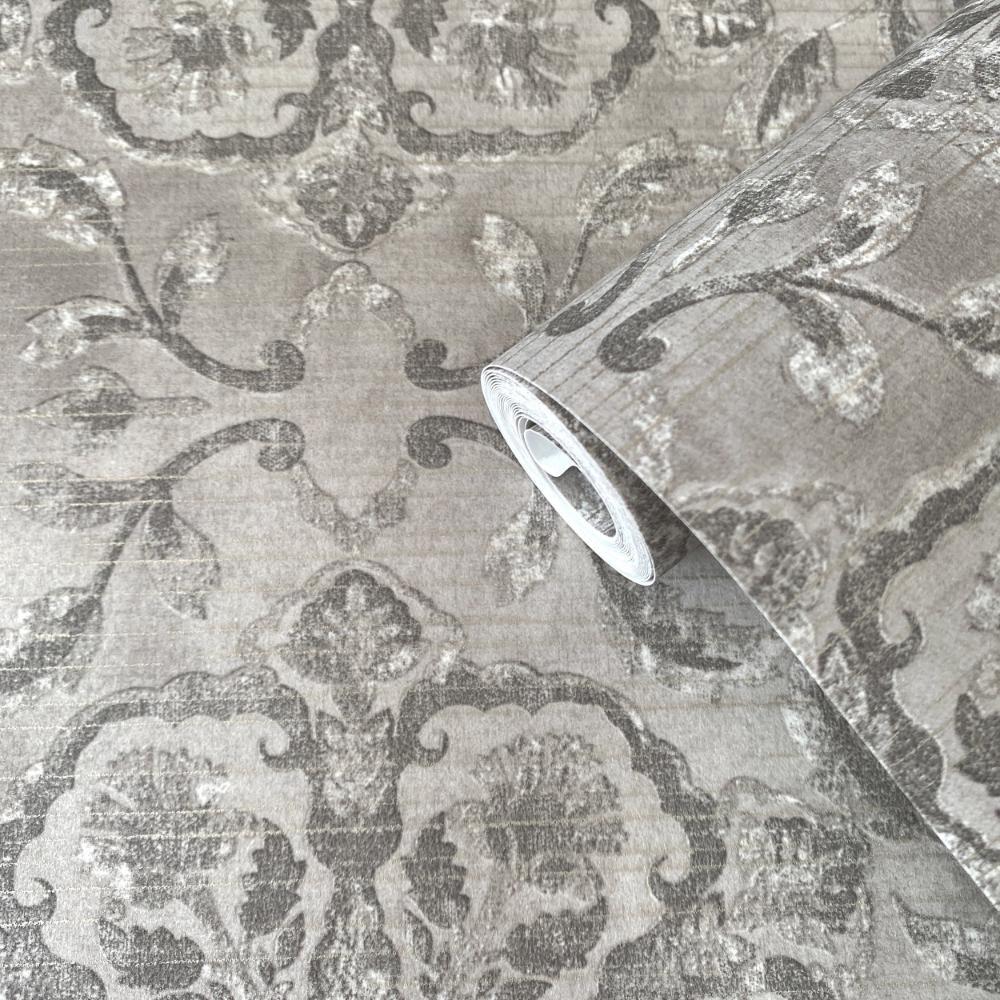 Elegance Floral Stripe Wallpaper - Pale Green - Galerie - DWP0353 - 04 - Premier Wallcovering