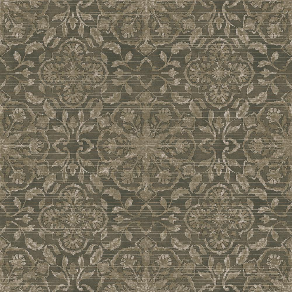 Elegance Floral Stripe Wallpaper - Bronze Brown - Galerie - DWP0353 - 02 - Premier Wallcovering