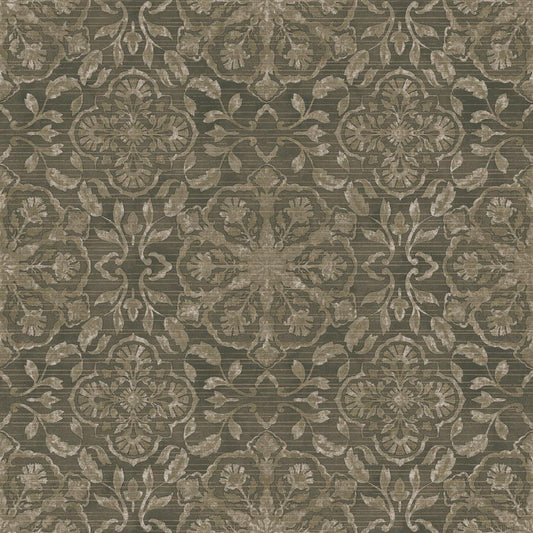 Elegance Floral Stripe Wallpaper - Bronze Brown - Galerie - DWP0353 - 02 - Premier Wallcovering