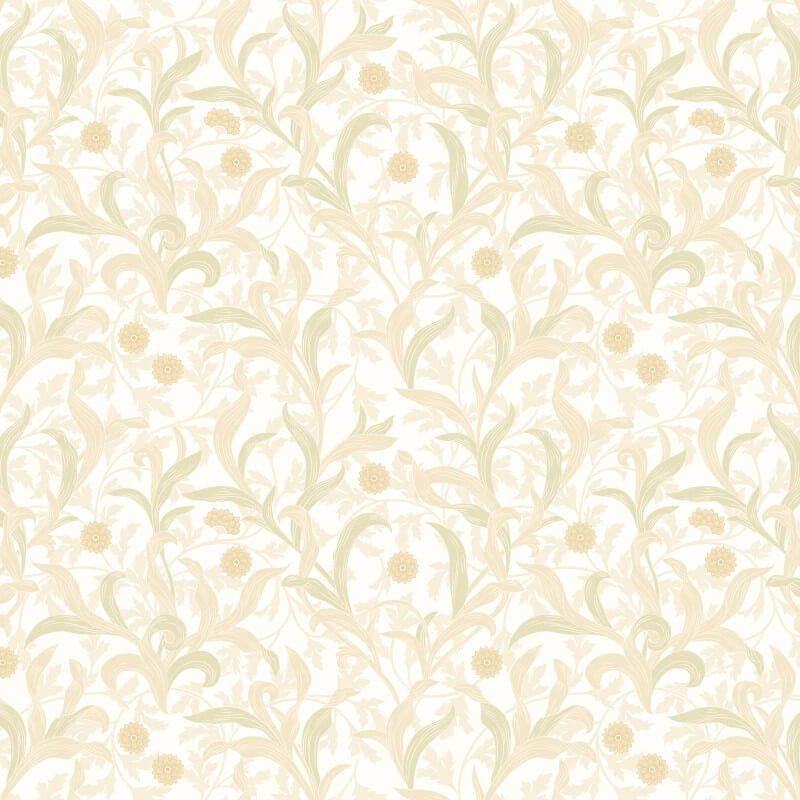 Elegance Floral Trail Wallpaper - Thyme - Hoopla Walls - HWA1263W - Premier Wallcovering