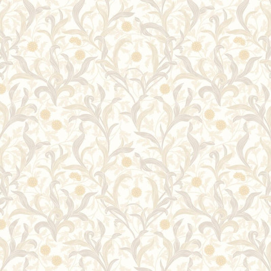 Elegance Floral Trail Wallpaper - Stone - Hoopla Walls - HWA1262W - Premier Wallcovering