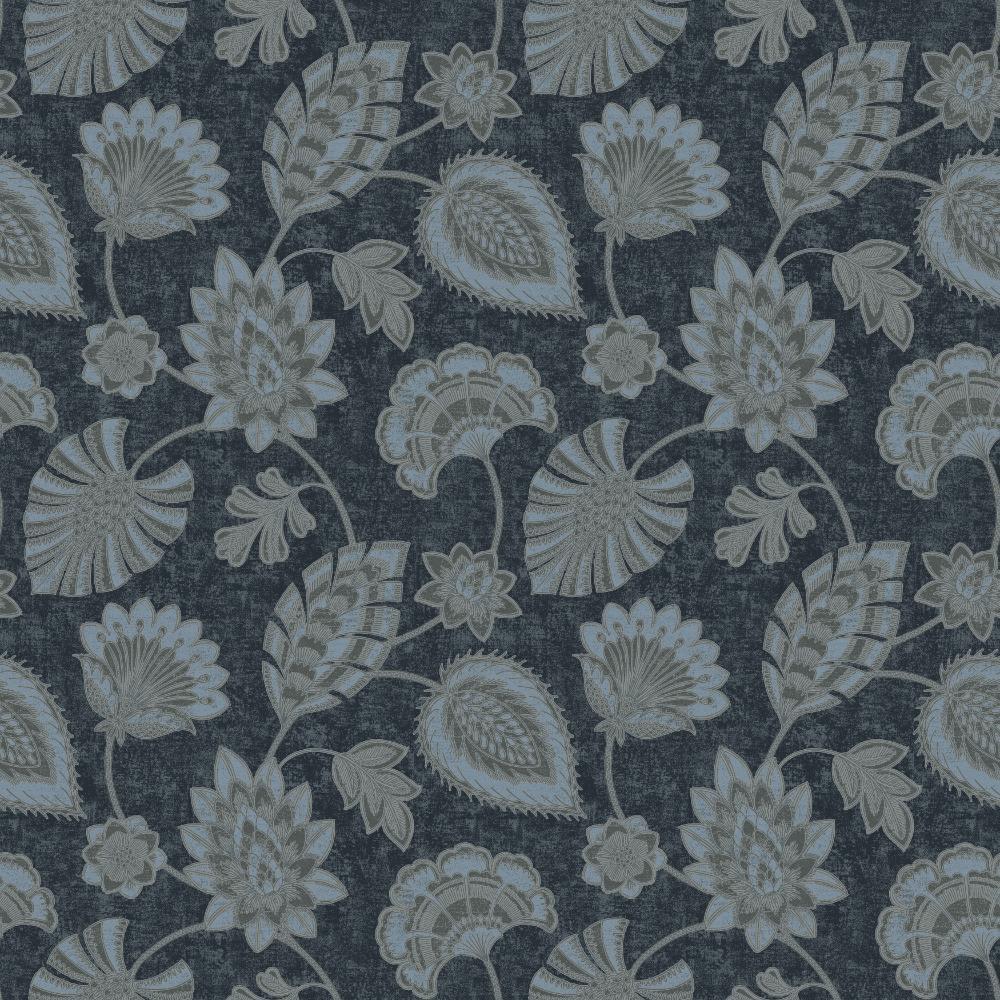 Elegance Flower Fan Wallpaper - Blue - Galerie - DWP0351 - 06 - Premier Wallcovering