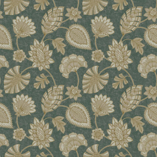 Elegance Flower Fan Wallpaper - Green / Beige - Galerie - DWP0351 - 01 - Premier Wallcovering
