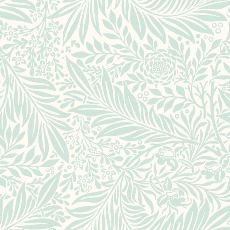 Elegance Leaf Vine Wallpaper - Seafoam - Hoopla Walls - HWA1231W - Premier Wallcovering