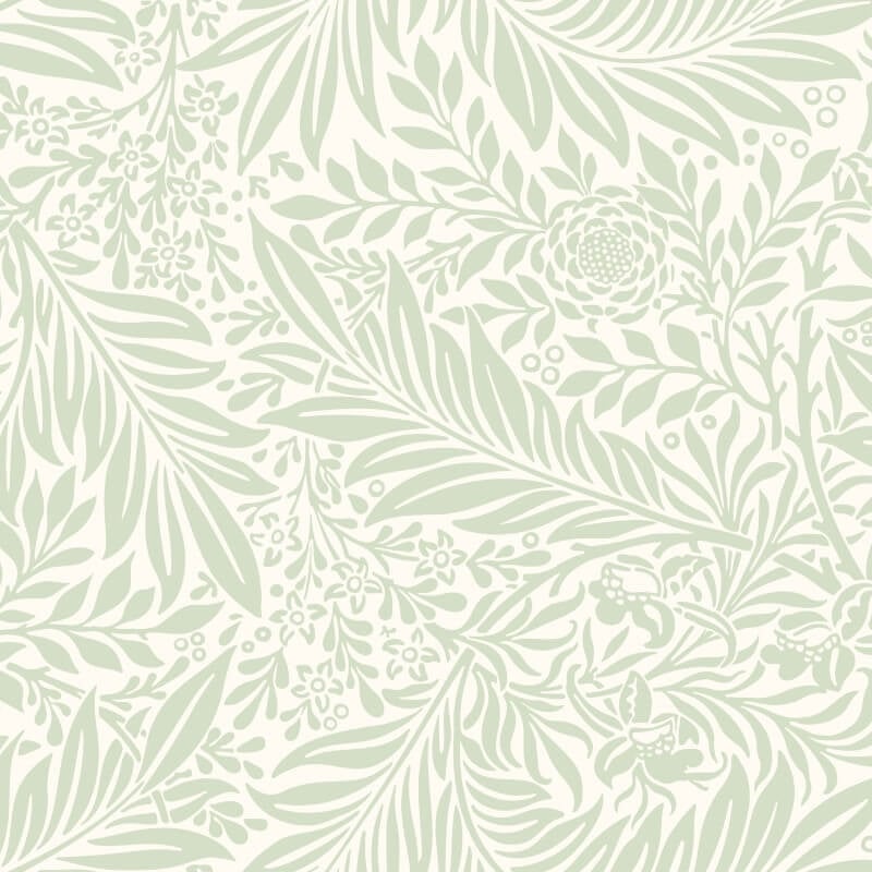 Elegance Leaf Vine Wallpaper - Sage - Hoopla Walls - HWA1232W - Premier Wallcovering
