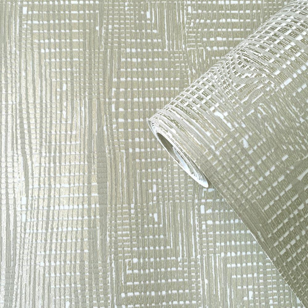 Elegance Loose Weave Wallpaper - Beige - Galerie - AM22003 - 4 - Premier Wallcovering
