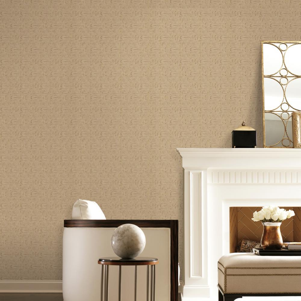 Elegance Loose Weave Wallpaper - Dark Gold - Galerie - AM22003 - 2 - Premier Wallcovering