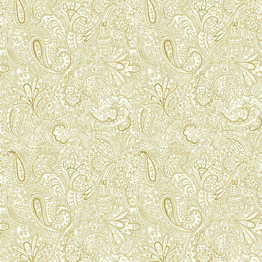 Elegance Paisley Trellis Wallpaper - Light Gold - Galerie - 11301 - Premier Wallcovering