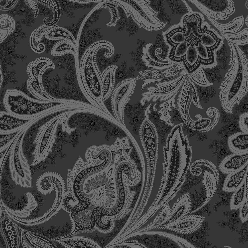 Elegance Paisley Wallpaper - Charcoal / Silver Grey - Galerie - DWP0355 - 05 - Premier Wallcovering