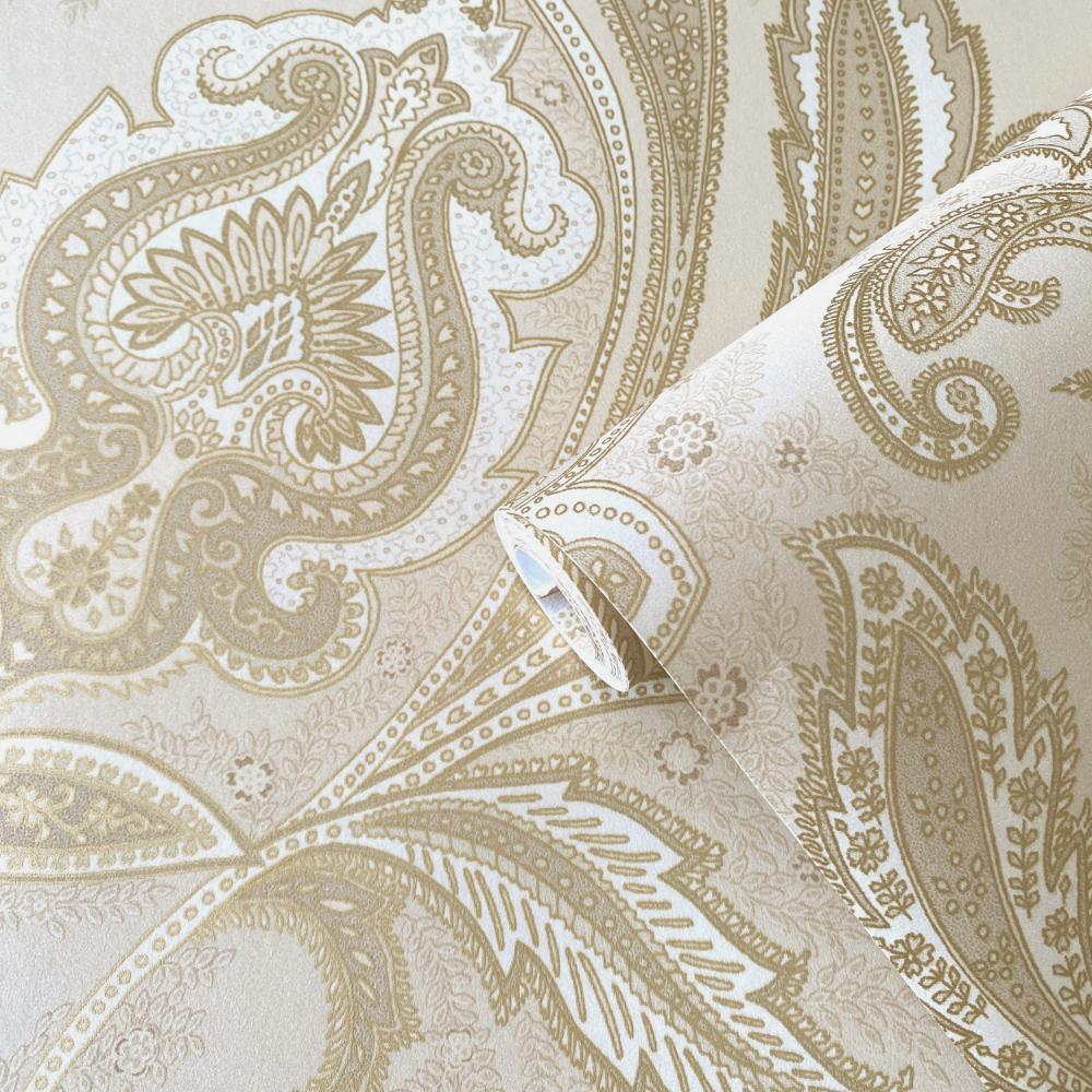 Elegance Paisley Wallpaper - Beige - Galerie - DWP0355 - 03 - Premier Wallcovering
