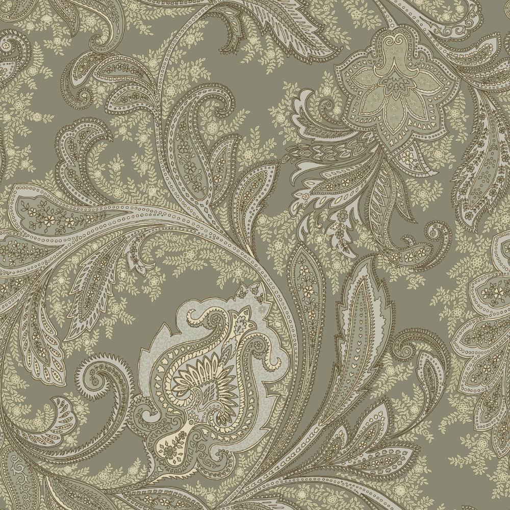 Elegance Paisley Wallpaper - Silver Grey / Beige - Galerie - DWP0355 - 02 - Premier Wallcovering