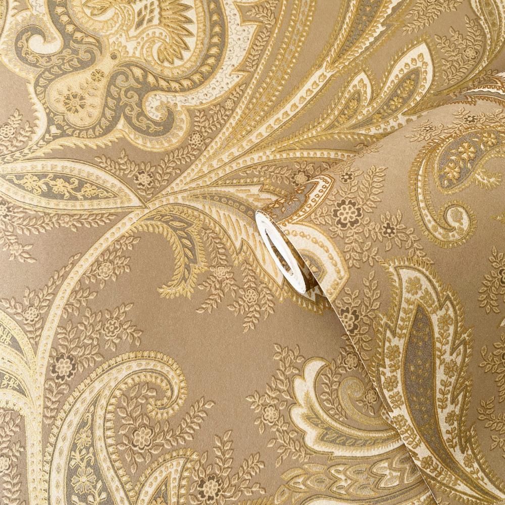 Elegance Paisley Wallpaper - Bronze Brown - Galerie - DWP0355 - 06 - Premier Wallcovering