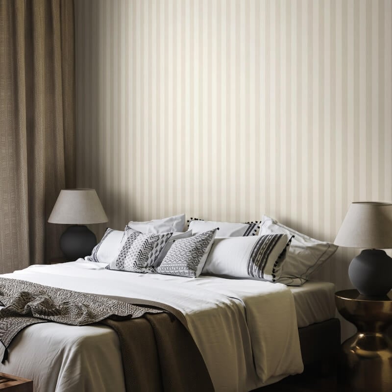 Elegance Shadow Stripe Wallpaper - Porcelain - Hoopla Walls - HWA1252W - Premier Wallcovering