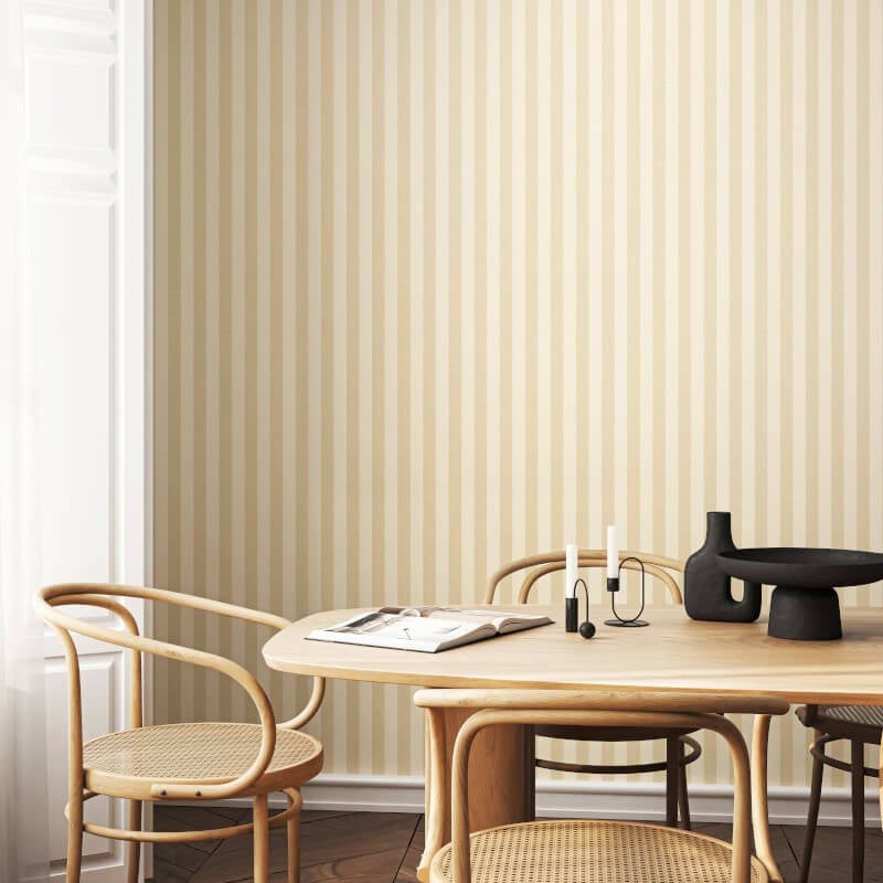 Elegance Shadow Stripe Wallpaper - Sand - Hoopla Walls - HWA1250W - Premier Wallcovering