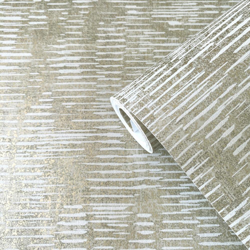 Elegance Stripy Shimmer Wallpaper - Bronze Brown - Galerie - DWP0357 - 02 - Premier Wallcovering