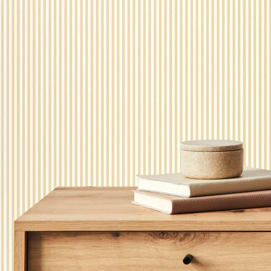 Elegance Tiny Stripe Wallpaper - Parchment - Hoopla Walls - HWA1237W - Premier Wallcovering