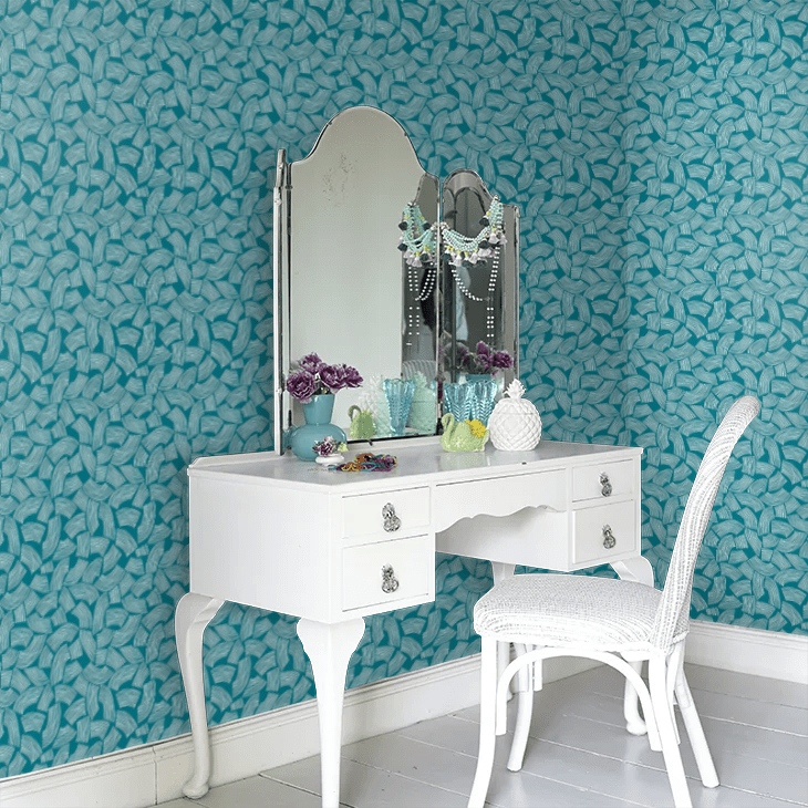 Elements Wallpaper - Teal - Ohpopsi - GHS50163W - Premier Wallcovering
