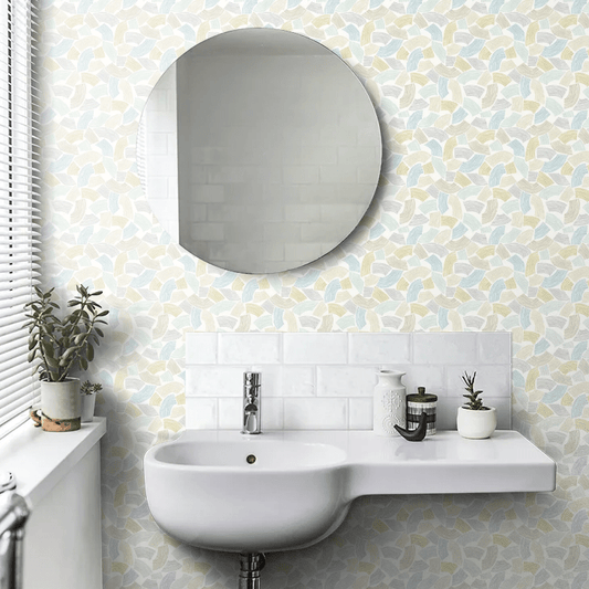 Elements Wallpaper - Duckegg & Linen - Ohpopsi - GHS50156W - Premier Wallcovering