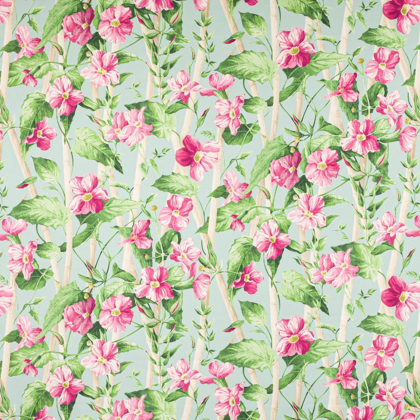 Elena Fabric - Rose/Aqua - Manuel Canovas - M4104-02 - Premier Wallcovering
