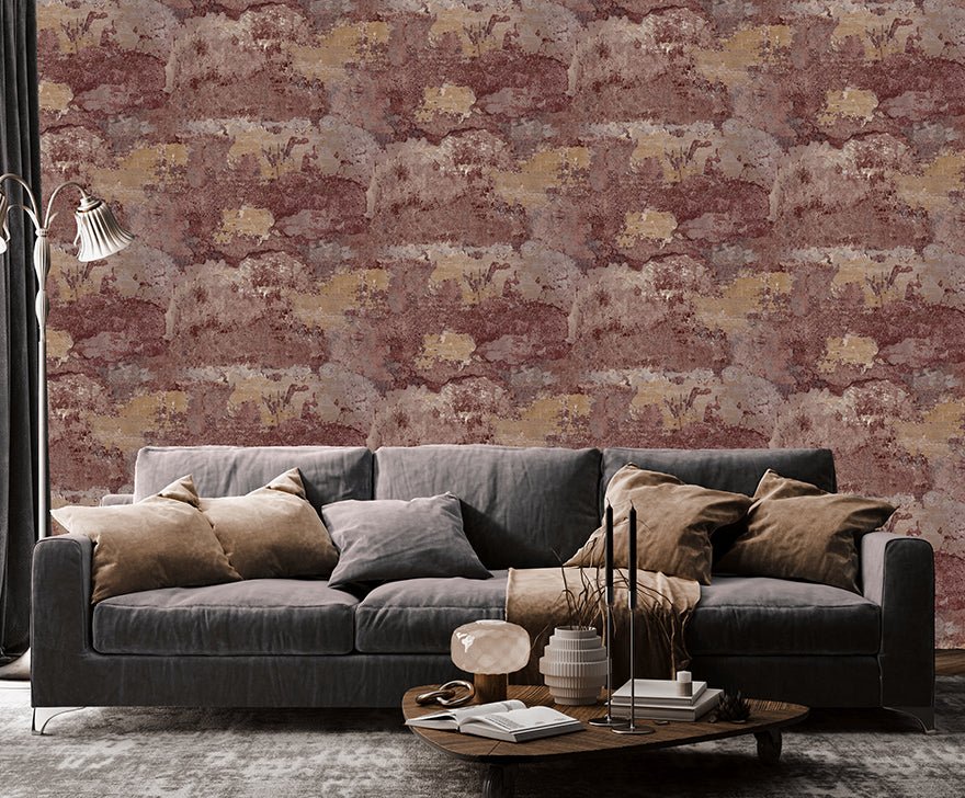 Elgon Wallpaper - Burgundy - Holden Décor - 91422 - Premier Wallcovering