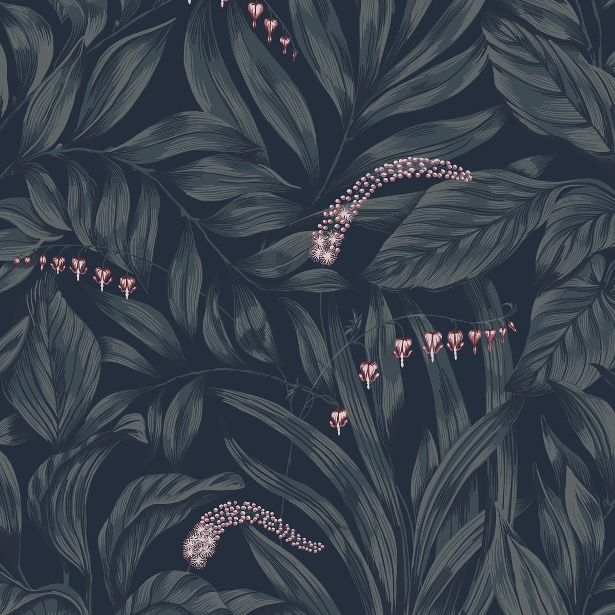 Elin Wallpaper - Midnight Blue - Sandberg - 837-96 - Premier Wallcovering