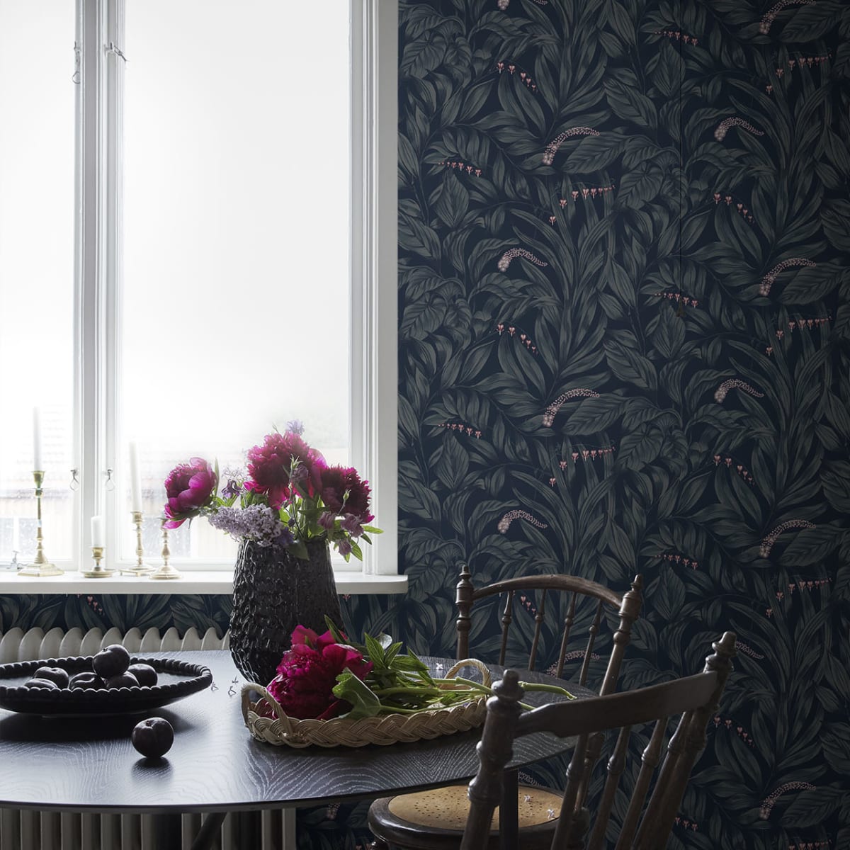 Elin Wallpaper - Midnight Blue - Sandberg - 837-96 - Premier Wallcovering