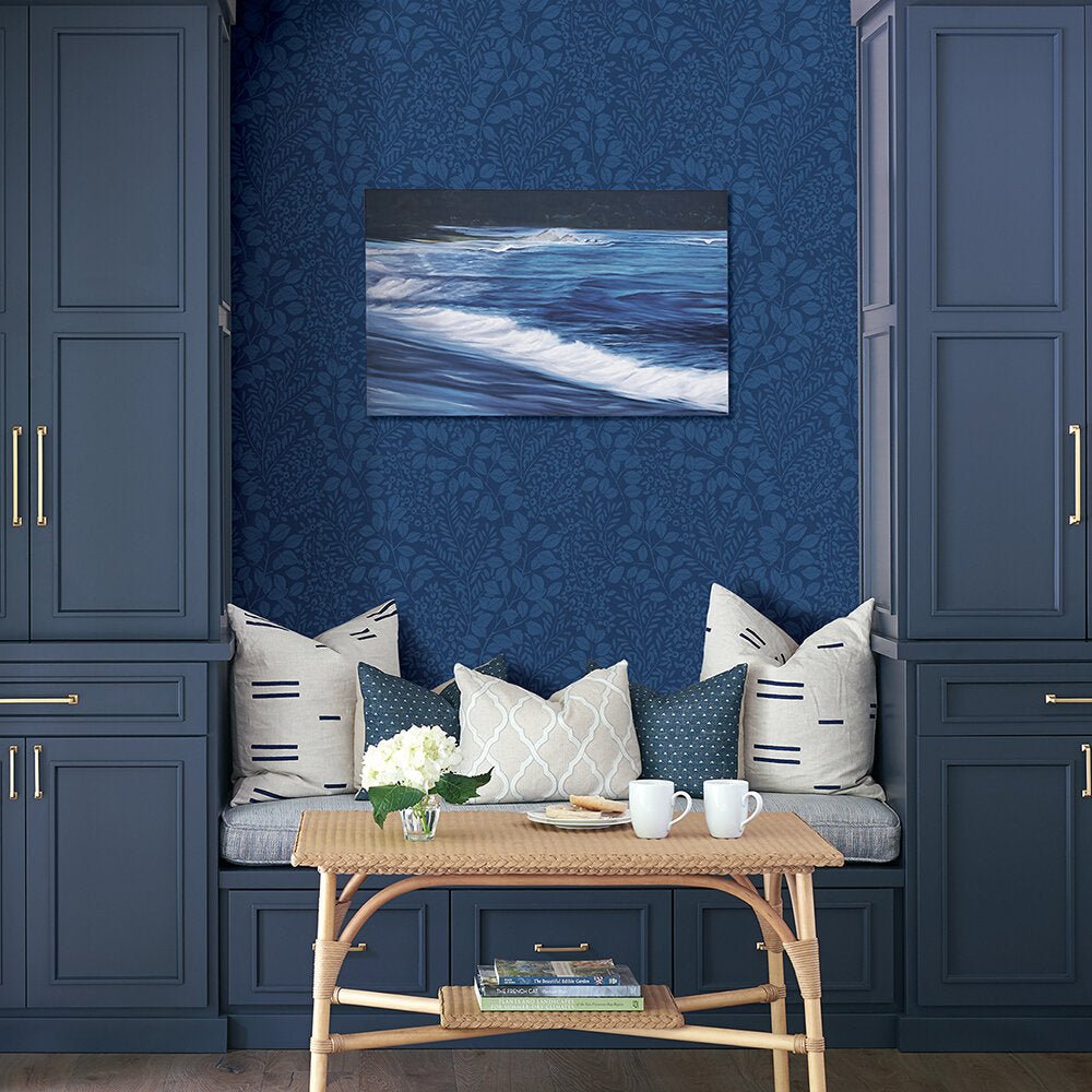 Elin Wallpaper - Blue - A Street Prints - FD26517 - Premier Wallcovering