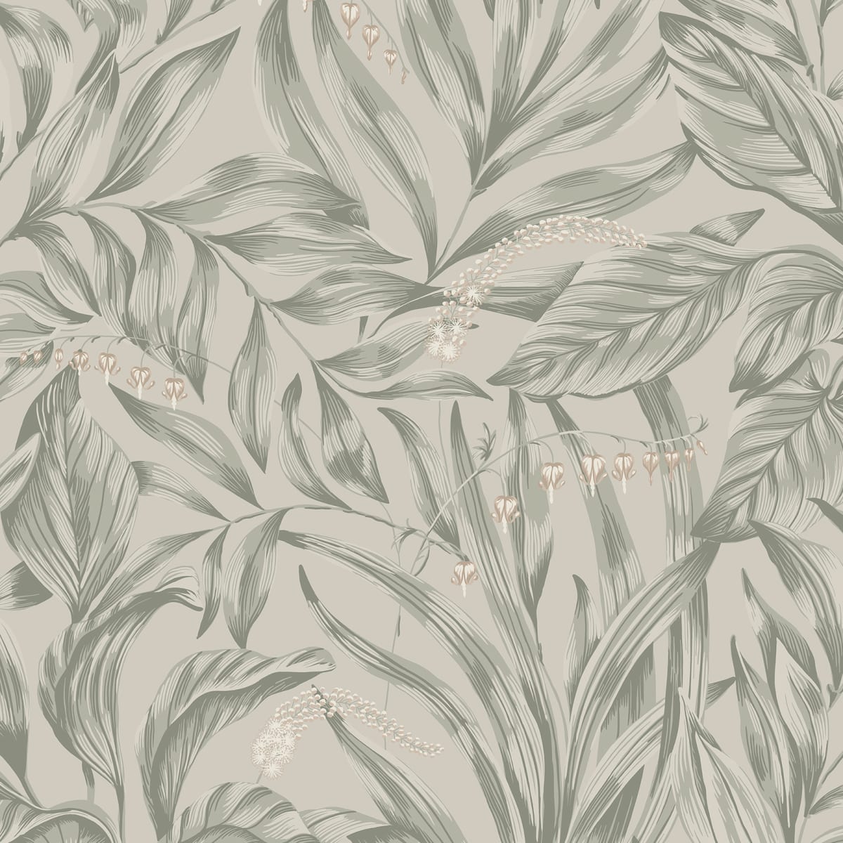 Elin Wallpaper - Sage Green - Sandberg - 837-18 - Premier Wallcovering