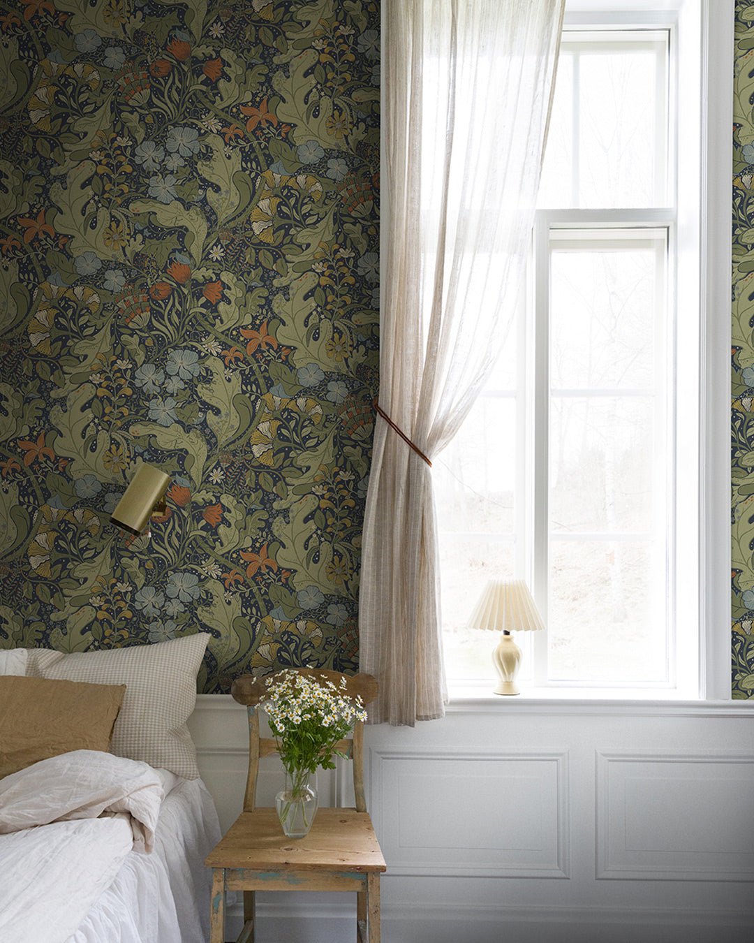 Elise Wallpaper - Blue / Green - Midbec - 83102 - Premier Wallcovering