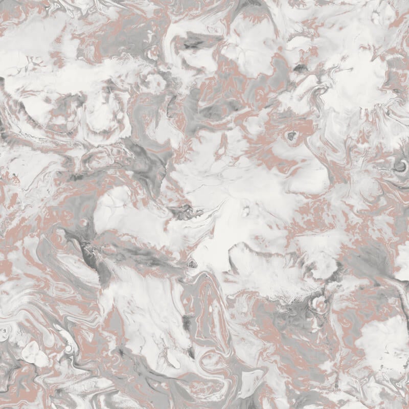 Elixir Marble Metallic Wallpaper - Rose Gold/Silver - Muriva - 166502 - Premier Wallcovering