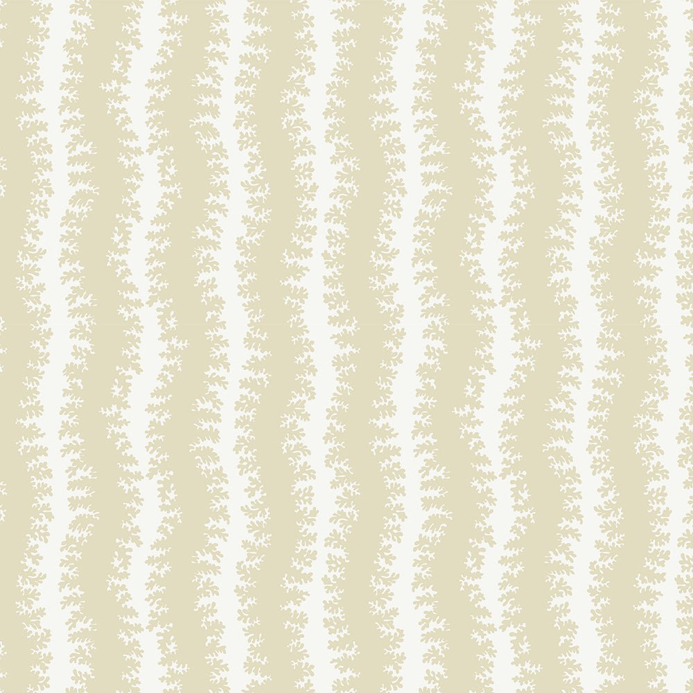 Elkhorn Stripe Wallpaper - Maitland Green - Ceiling White - Josephine Munsey - ELK-021-042 - Premier Wallcovering