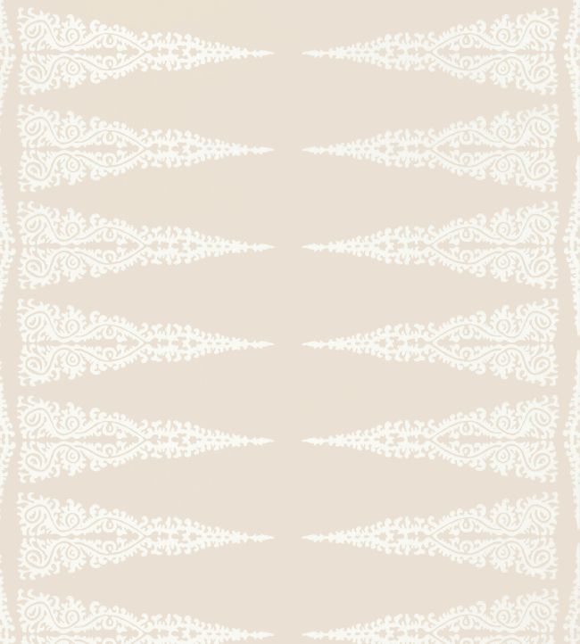Ellery Stripe Wallpaper - White on Beige - AT24541 - Anna French - Premier Wallcovering