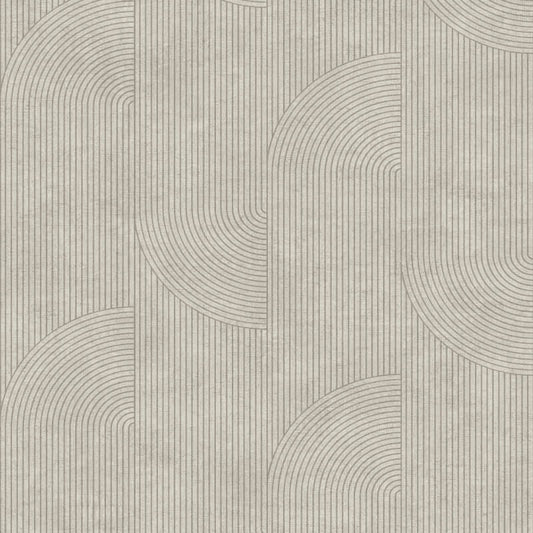 Ellipse Geometric Wallpaper - Taupe - Muriva - 197101 - Premier Wallcovering